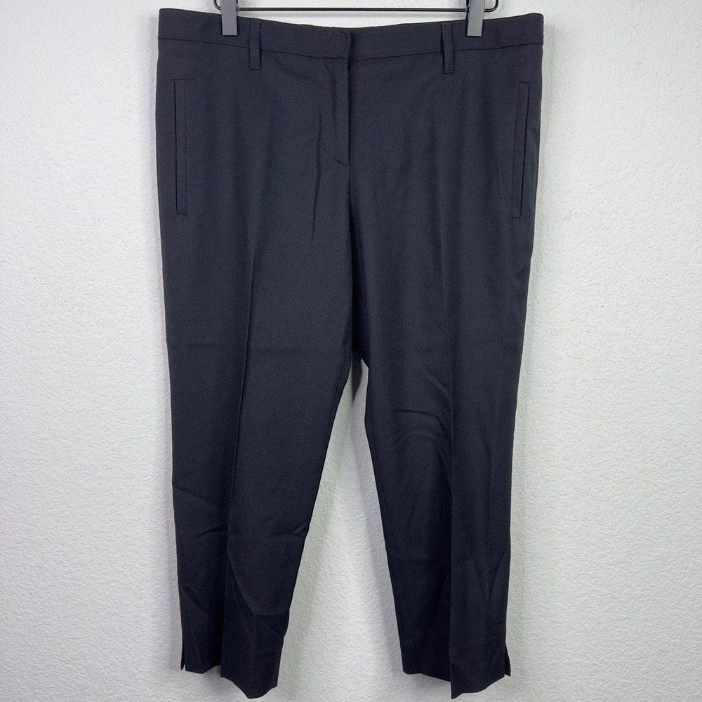 Miu Miu Pants Women IT44/US8 Black Virgin Wool Crop Capri Trouser Italian Luxury